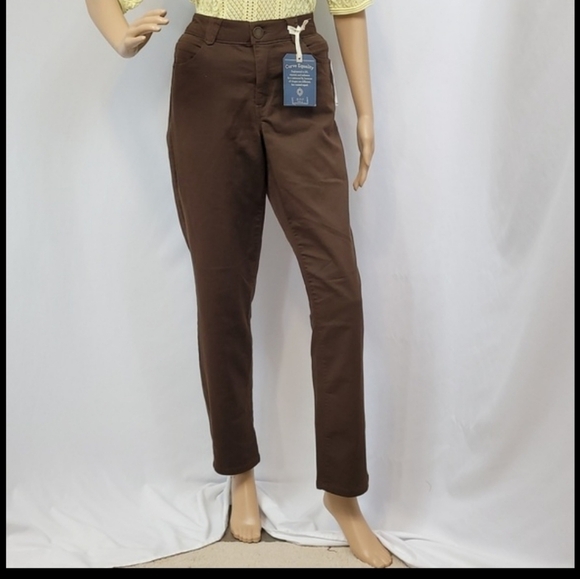 Demovracy Women's Brown Patriot Ab Solution Straight Leg Jeans - Picture 14 of 16